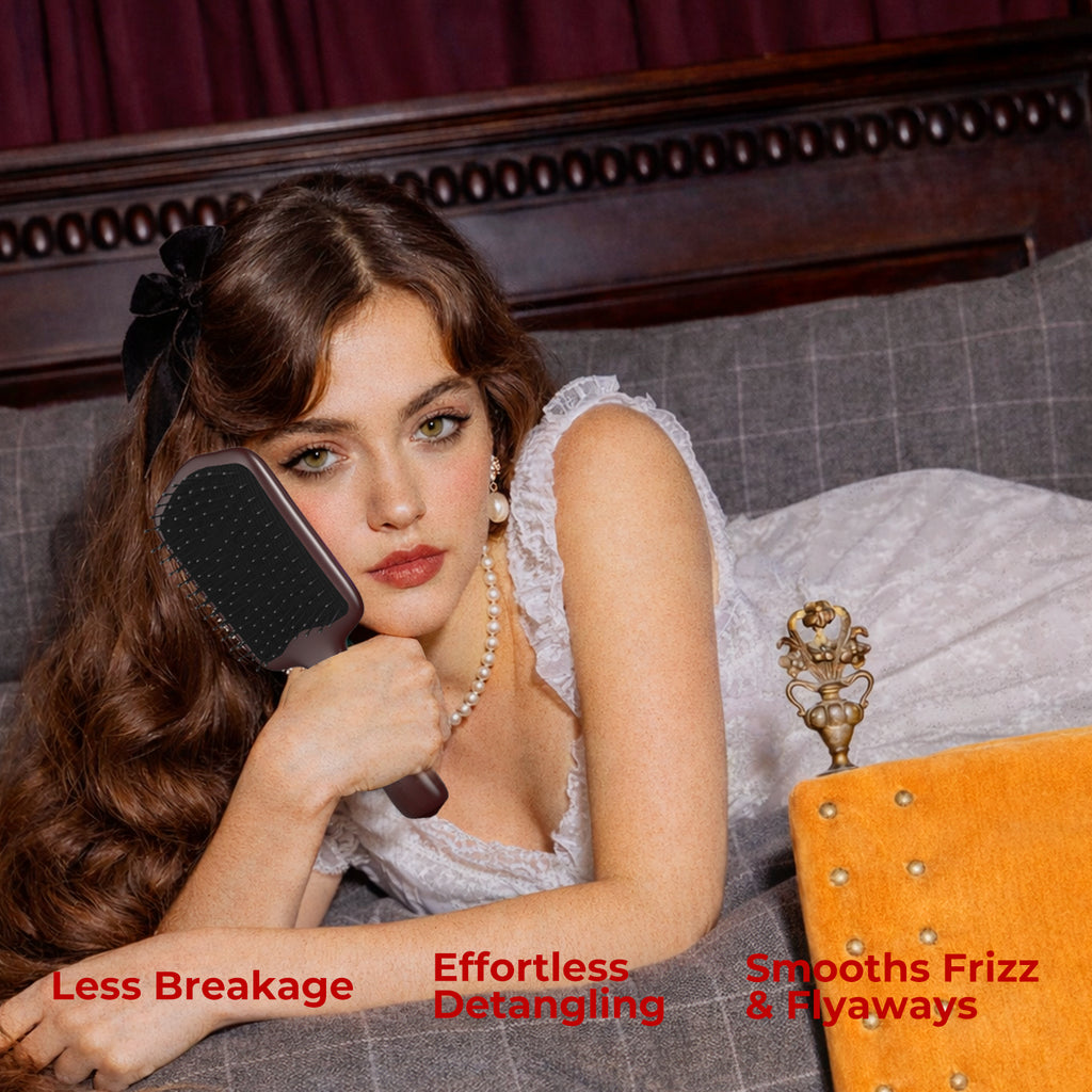 Kemal Şanli X Simetra Miracle Wooden Paddle Hair Brush Comb | Artisan Sandalwood Massager