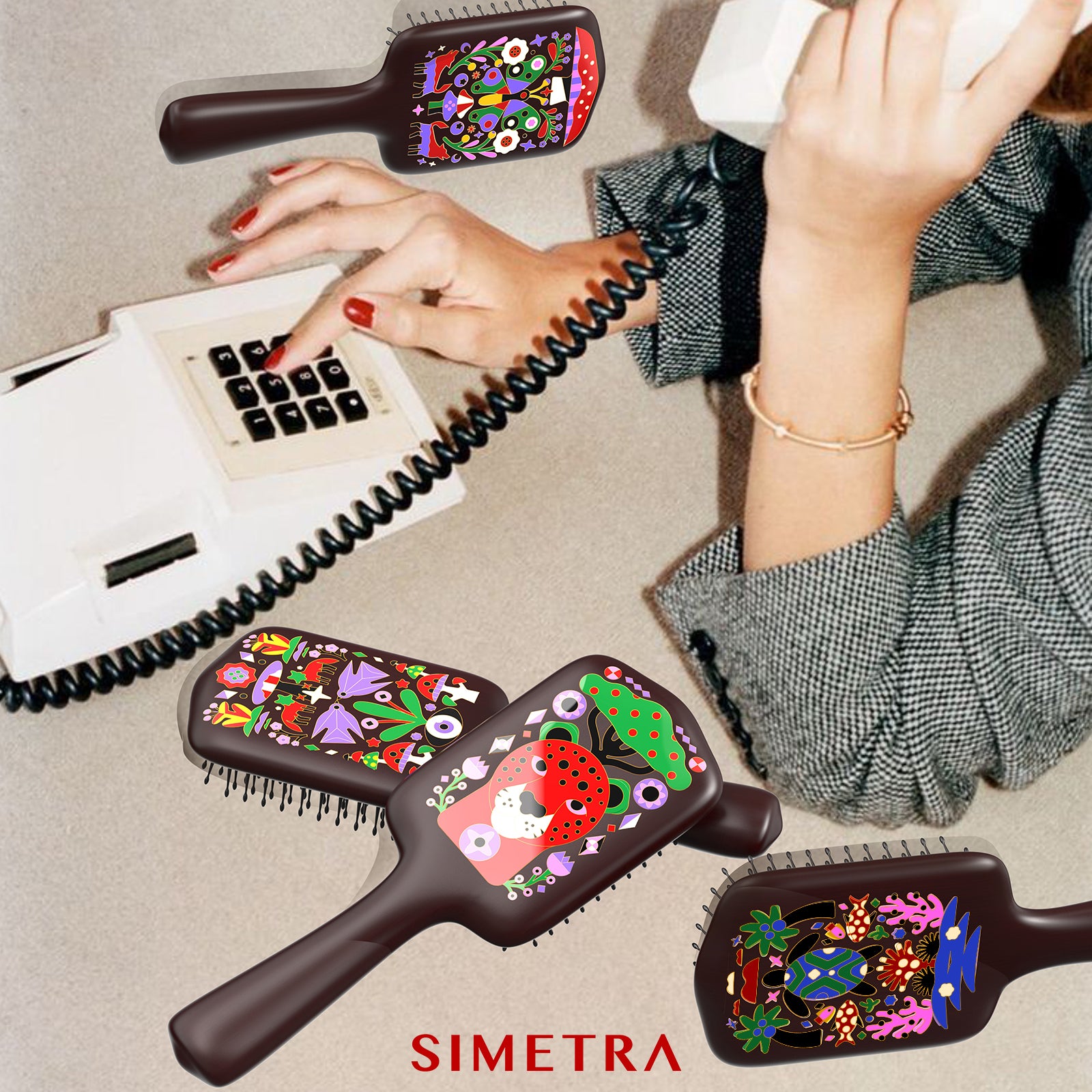 Kemal Şanli X Simetra Miracle Wooden Paddle Hair Brush Comb | Artisan Sandalwood Massager