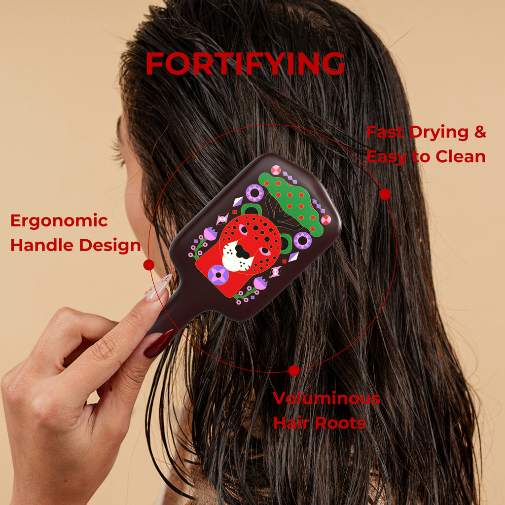 Kemal Şanli X Simetra Miracle Wooden Paddle Hair Brush Comb | Artisan Sandalwood Massager