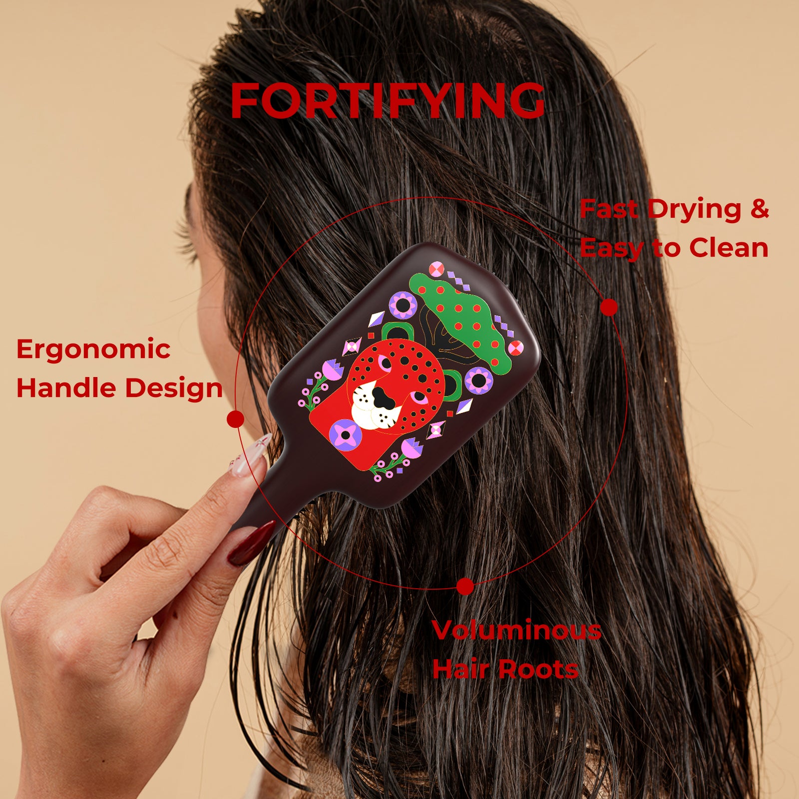 Kemal Şanli X Simetra Miracle Wooden Paddle Hair Brush Comb | Artisan Sandalwood Massager