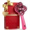 Simetra Lucky Rose Red Hair Brush Comb with Boar Bristles & 3 Crystal Colors